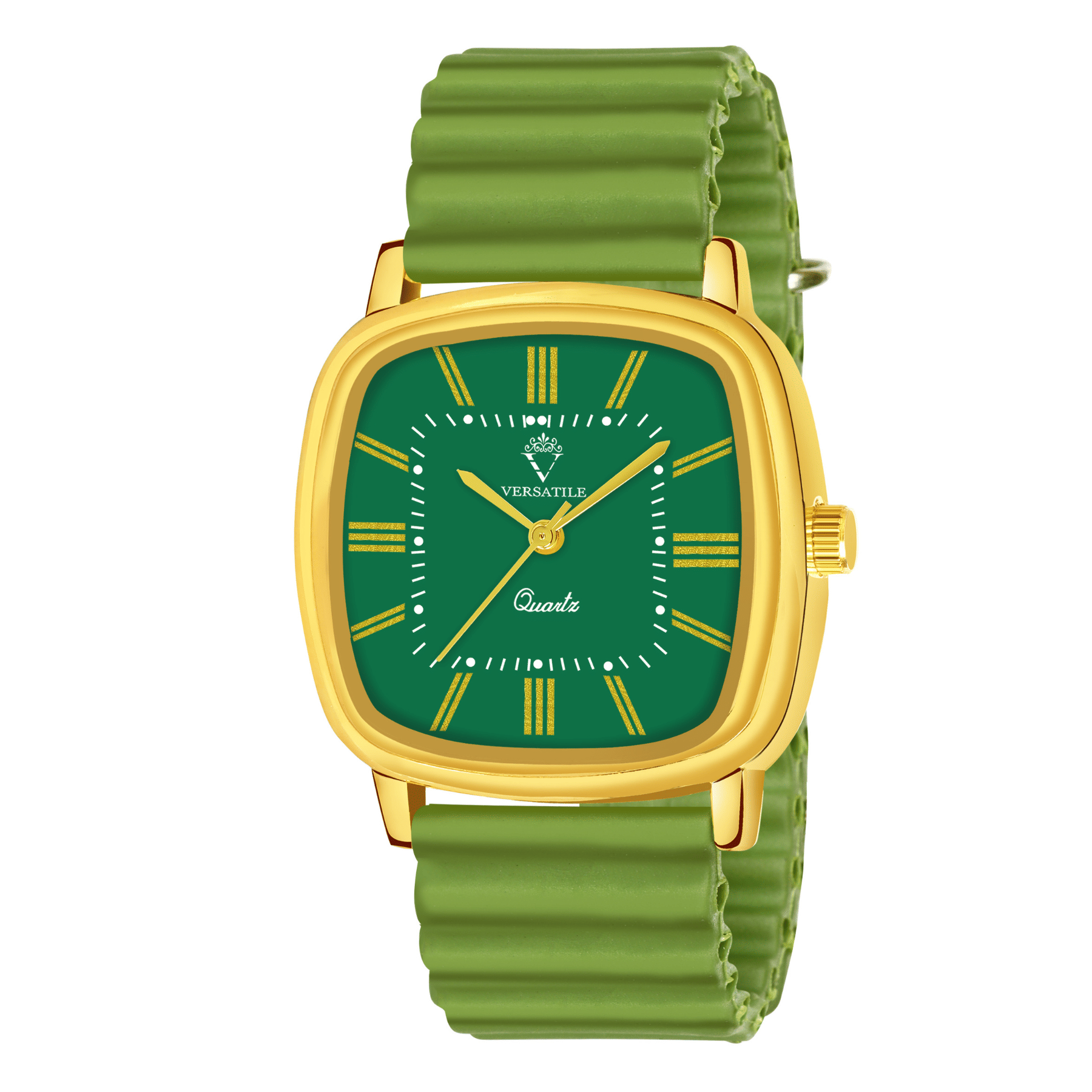     			Versatile Olive Silicon Analog Men's Watch