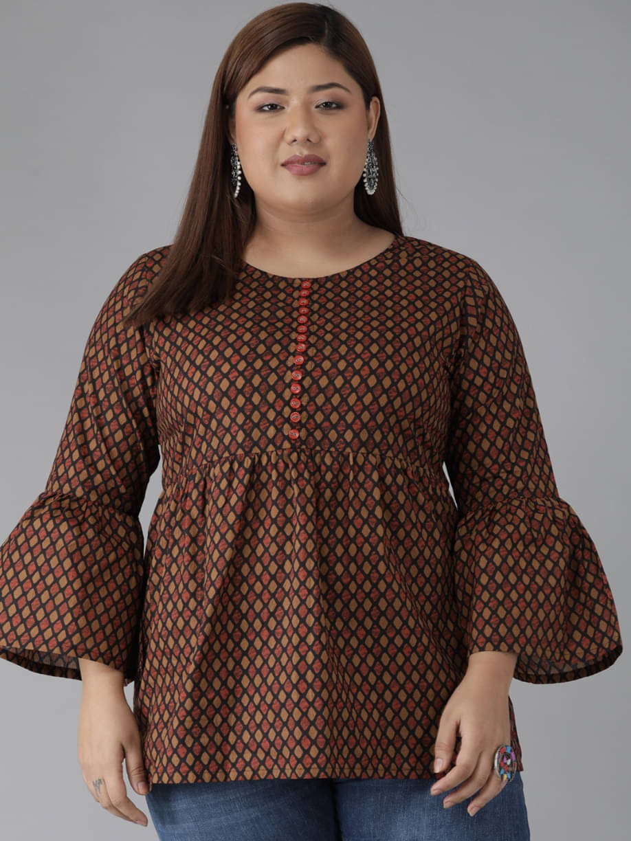 Yash Gallery Women's Cotton Regular Top ( Black ) Yash Gallery Women's Cotton Regular Top ( Black )