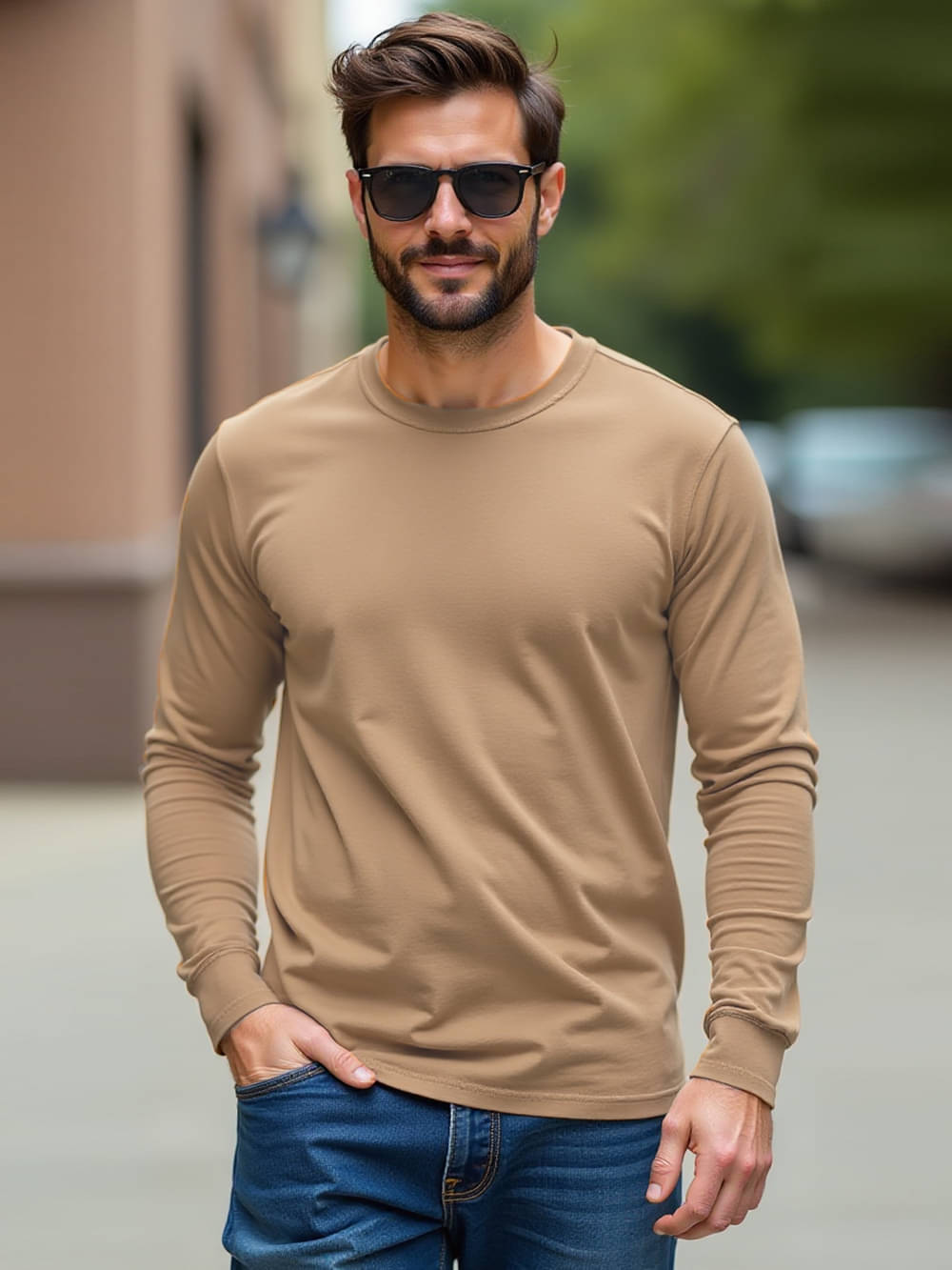 clafoutis Women Cotton Solid Regular Fit Round Neck T-Shirt ( Beige ) clafoutis Women Cotton Solid Regular Fit Round Neck T-Shirt ( Beige )