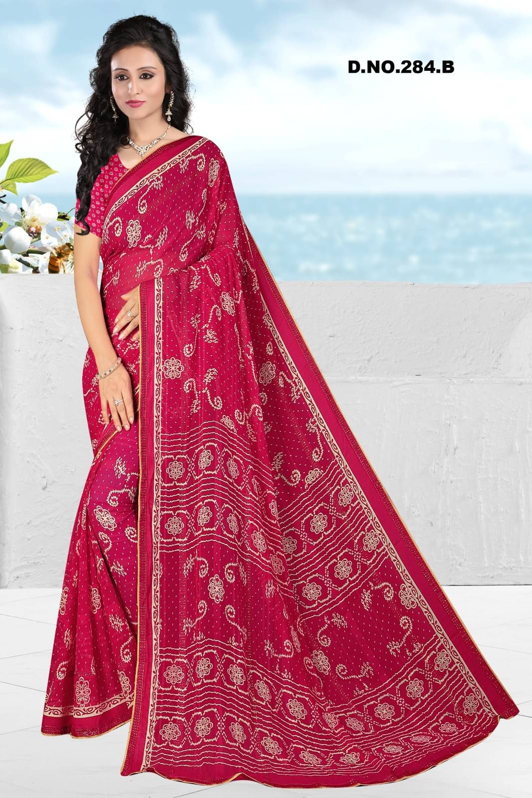 mahalaxmi fab Georgette Applique Saree With Unstitched Blouse Piece ( Pink ) mahalaxmi fab Georgette Applique Saree With Unstitched Blouse Piece ( Pink )