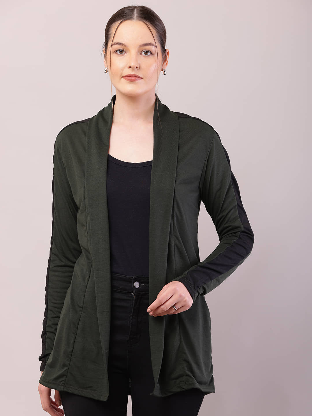 risemax Poly Cotton Women's Shrugs - Green ( Single )