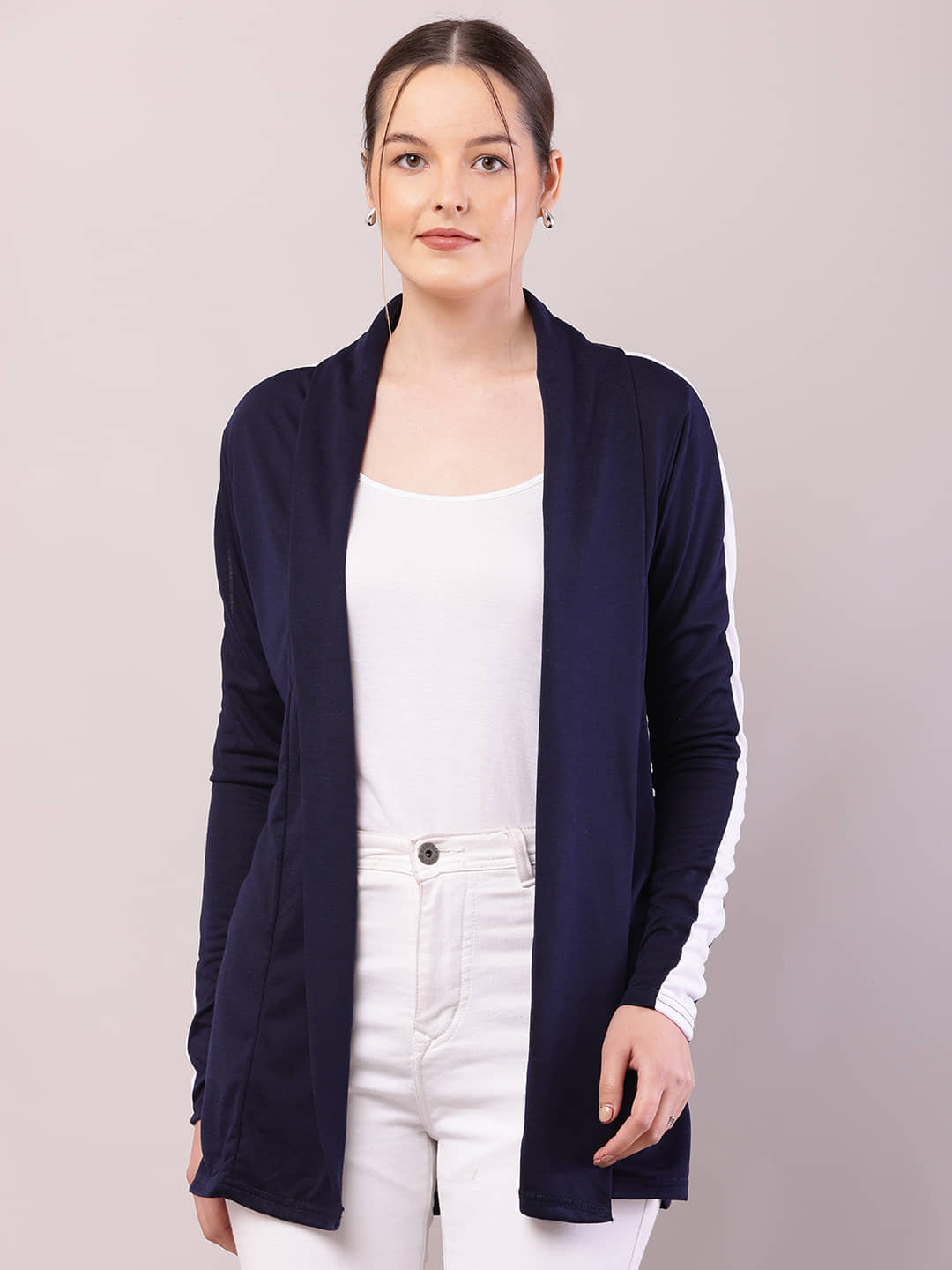 risemax Poly Cotton Women's Shrugs - Navy ( Single )
