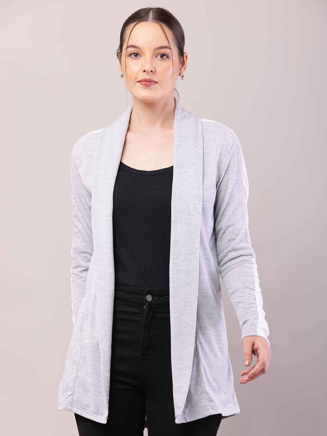 risemax Poly Cotton Women's Shrugs - Grey ( Single )