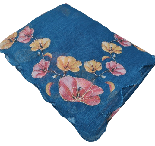 supalee Tex Linen Printed Saree With Unstitched Blouse Piece ( Rama ) supalee Tex Linen Printed Saree With Unstitched Blouse Piece ( Rama )