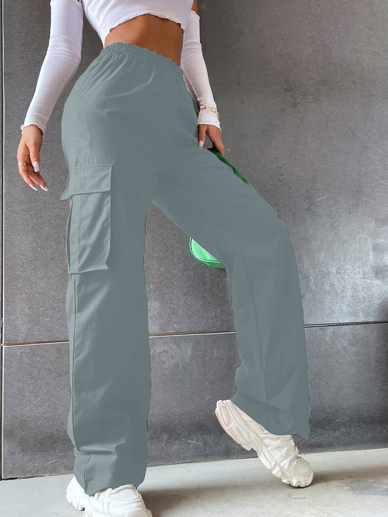 Aahwan Pack of 1 Cotton Blend Relaxed Women's Casual Pants ( Grey ) - Trousers | Buy online on ZillyBuy