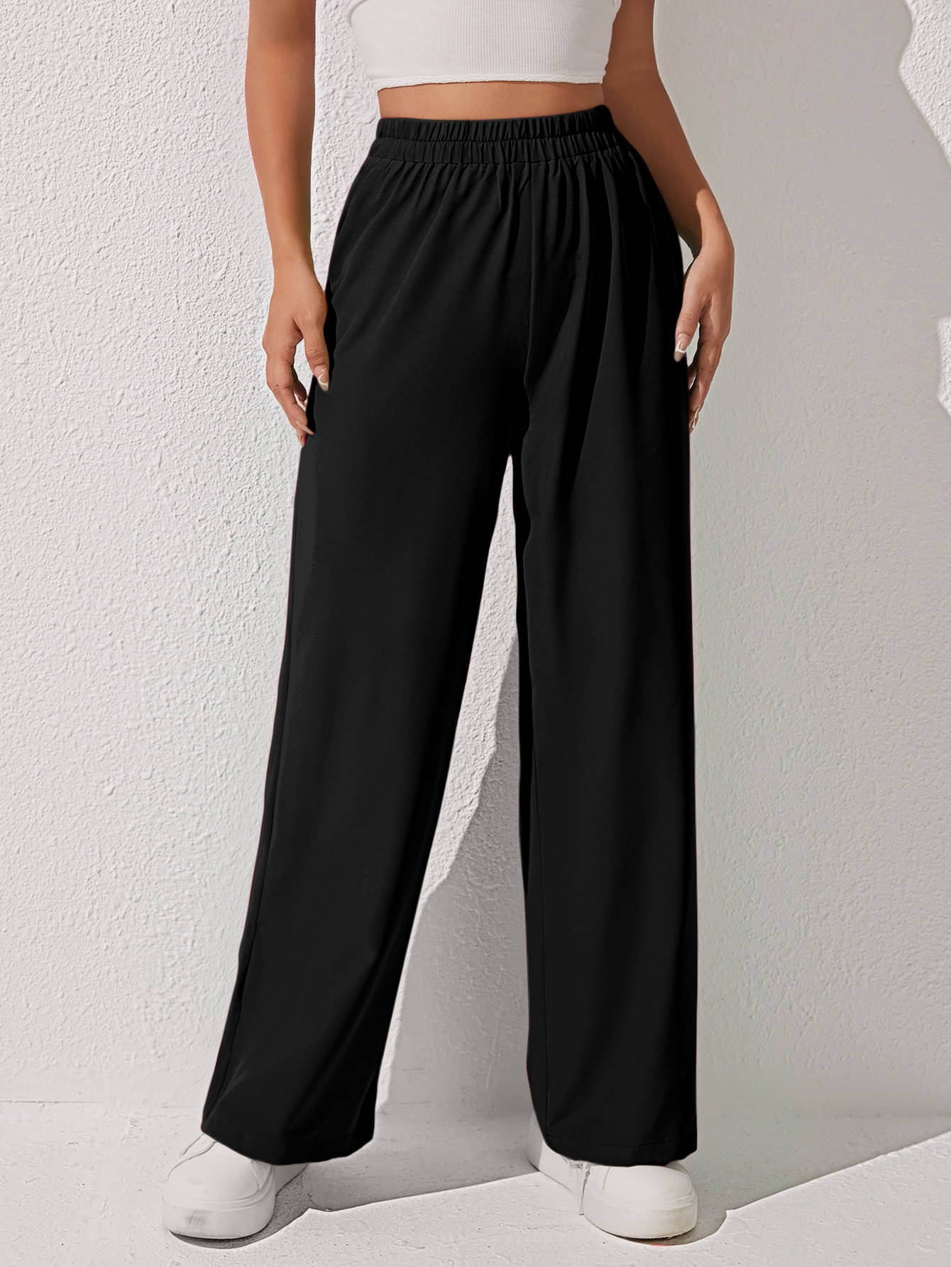     			Aahwan Pack of 1 Cotton Blend Relaxed Women's Casual Pants ( Black )