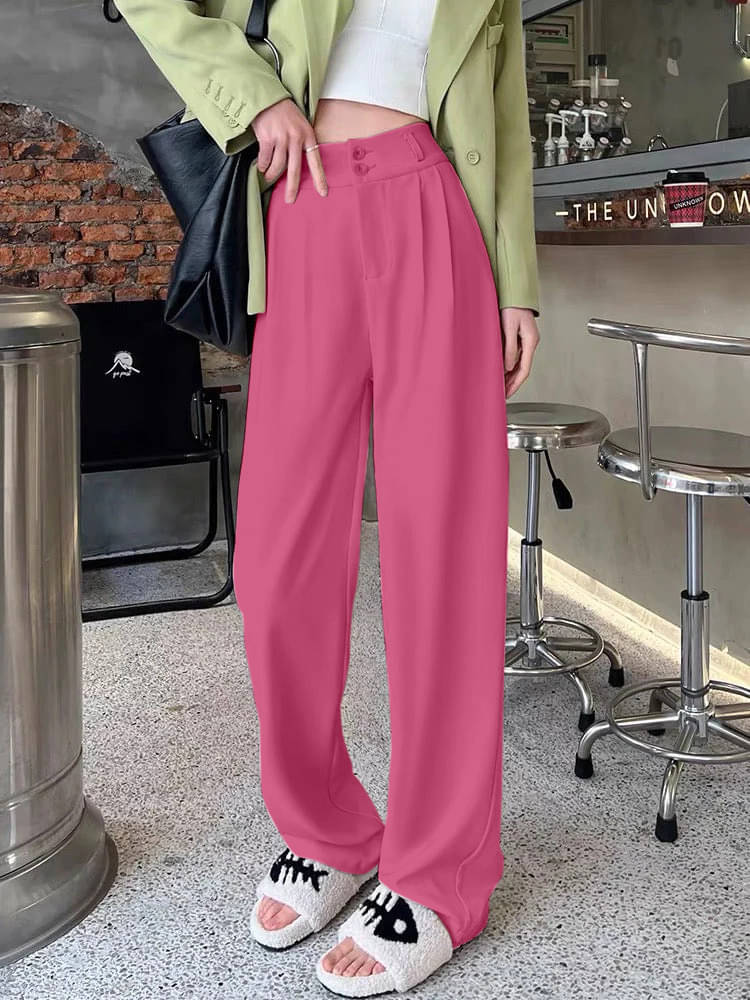     			Aahwan Pack of 1 Polyester Relaxed Women's Casual Pants ( Pink )