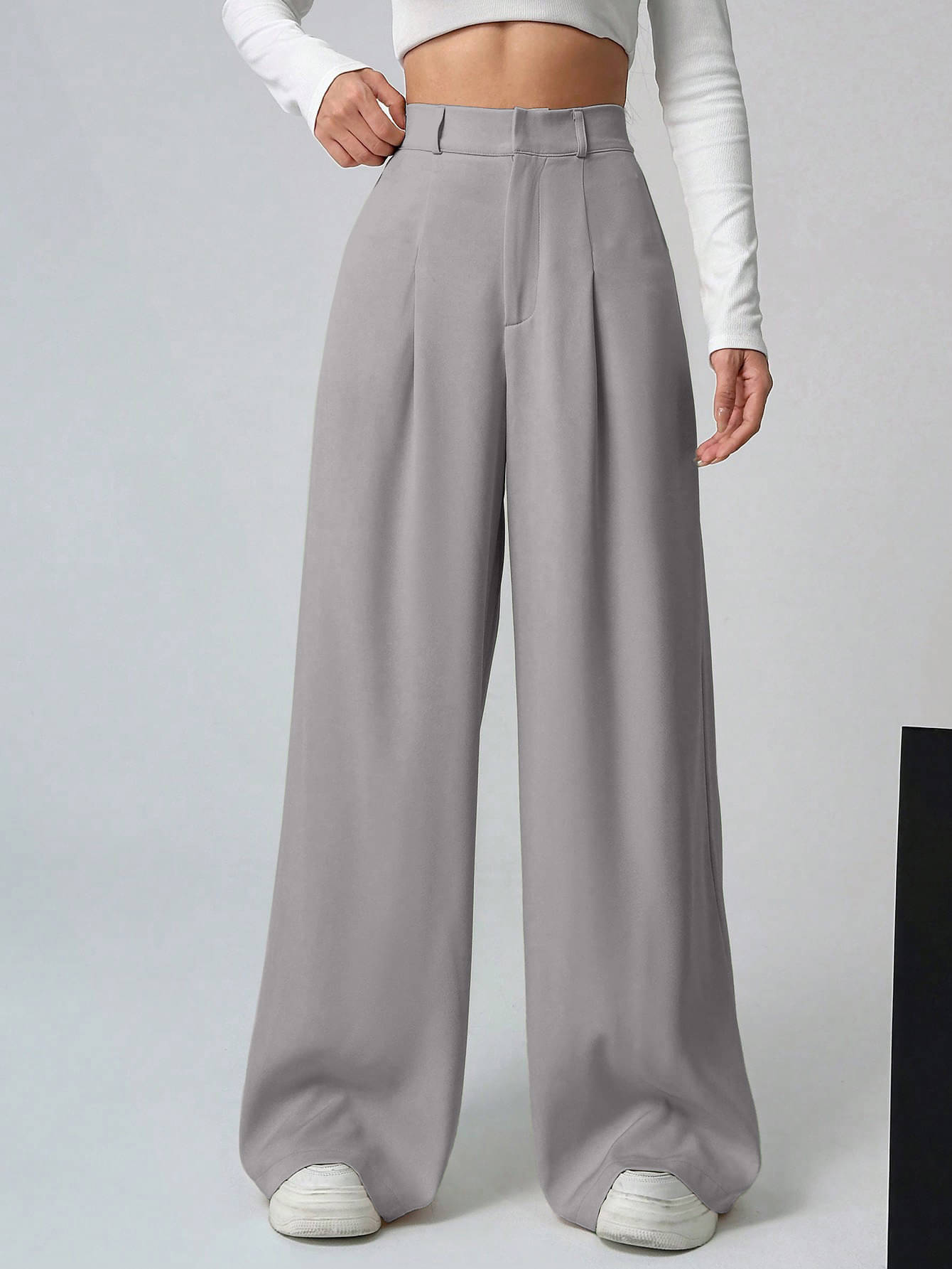     			Aahwan Pack of 1 Polyester Relaxed Women's Casual Pants ( Grey )