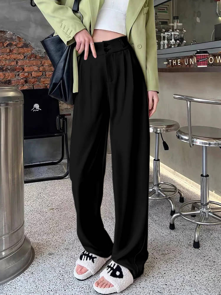     			Aahwan Pack of 1 Polyester Relaxed Women's Casual Pants ( Black )