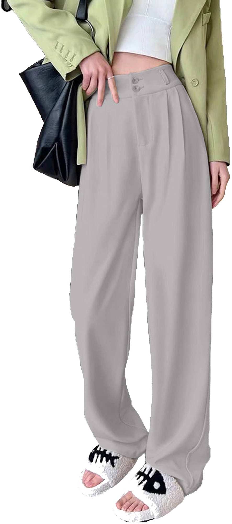     			Aahwan Pack of 1 Polyester Relaxed Women's Casual Pants ( Grey )