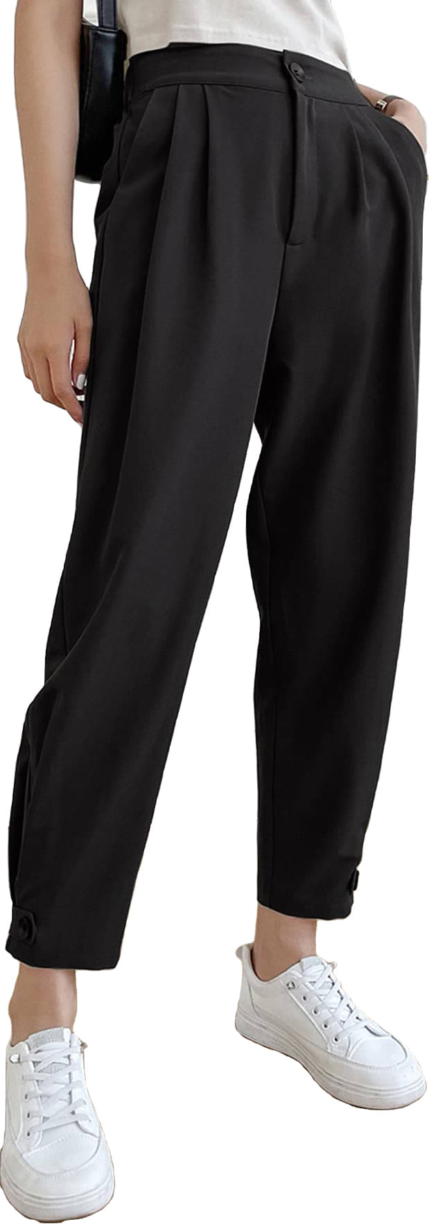     			Aahwan Pack of 1 Polyester Relaxed Women's Casual Pants ( Black )