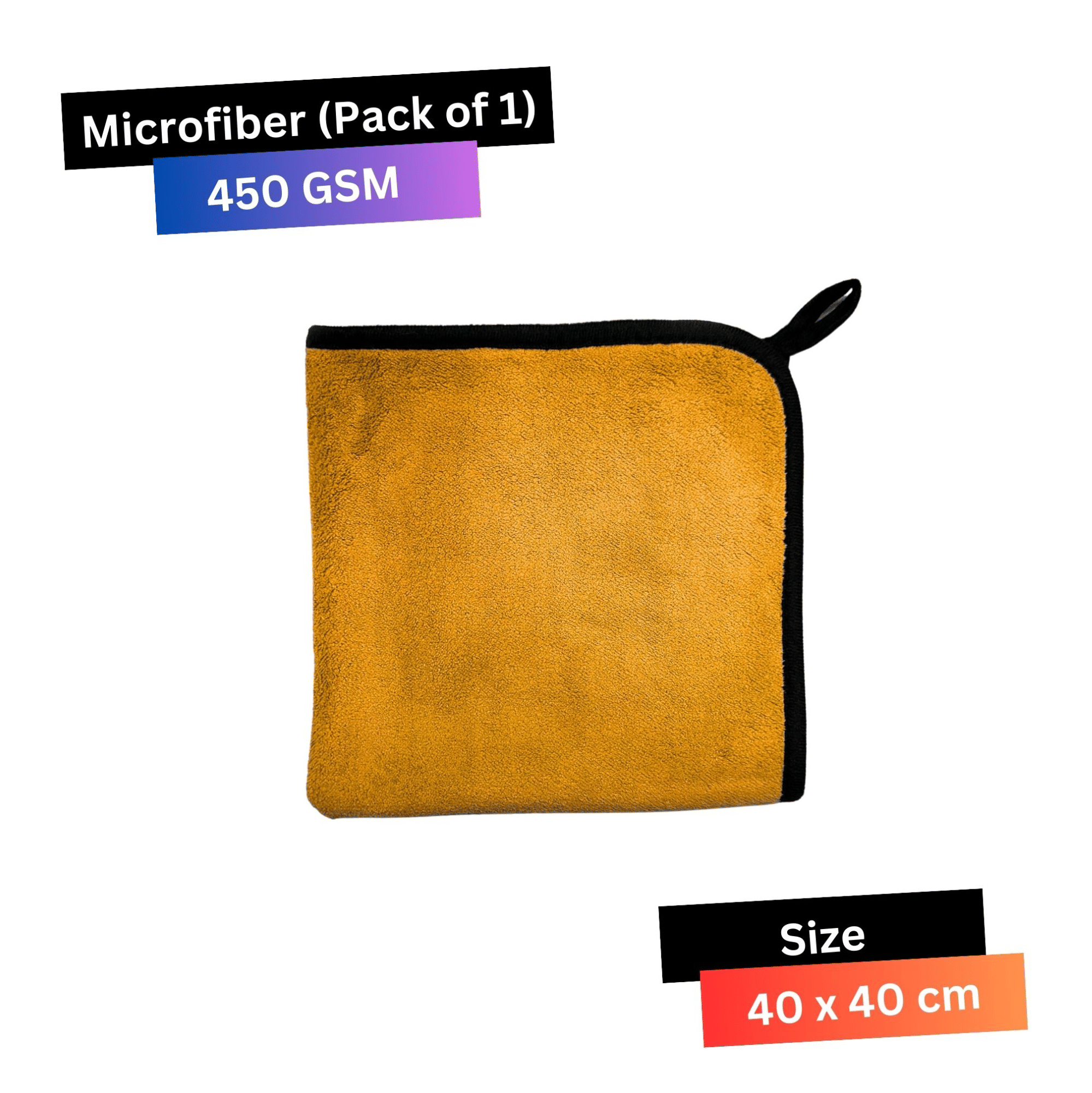     			Chic Wool Black 450 GSM Microfiber Cloth For Automobile ( Pack of 1 )