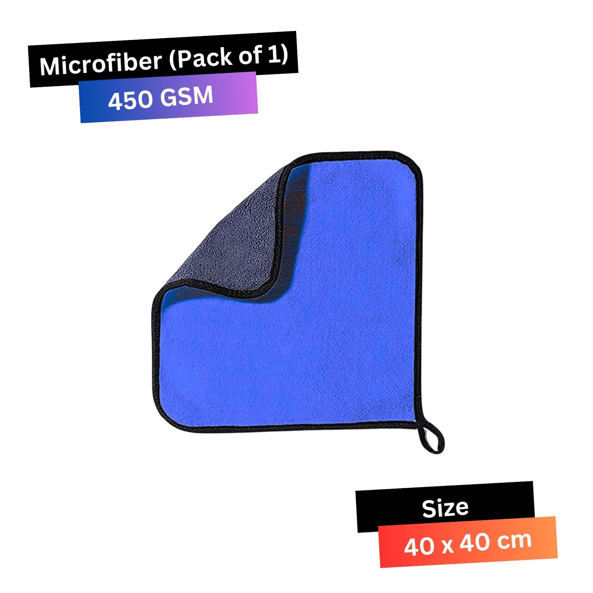     			Chic Wool Blue 450 GSM Microfiber Cloth For Automobile ( Pack of 1 )