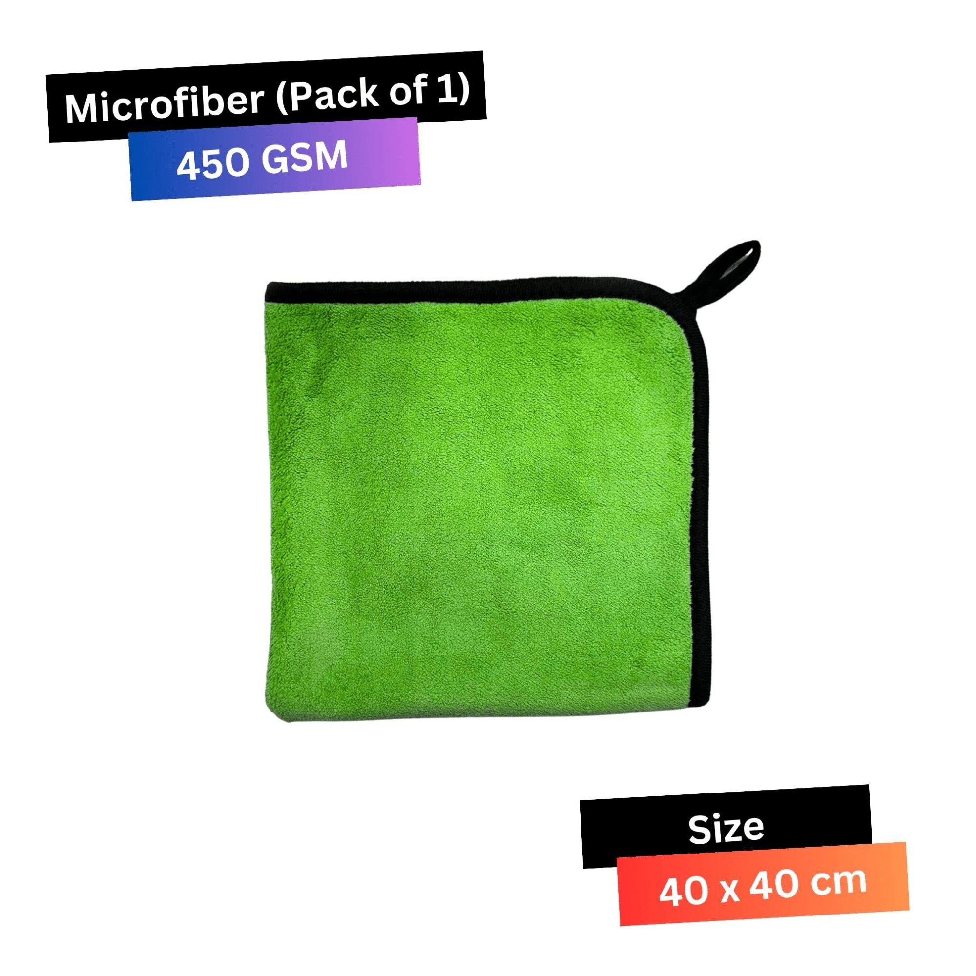     			Chic Wool Green 450 GSM Microfiber Cloth For Automobile ( Pack of 1 )