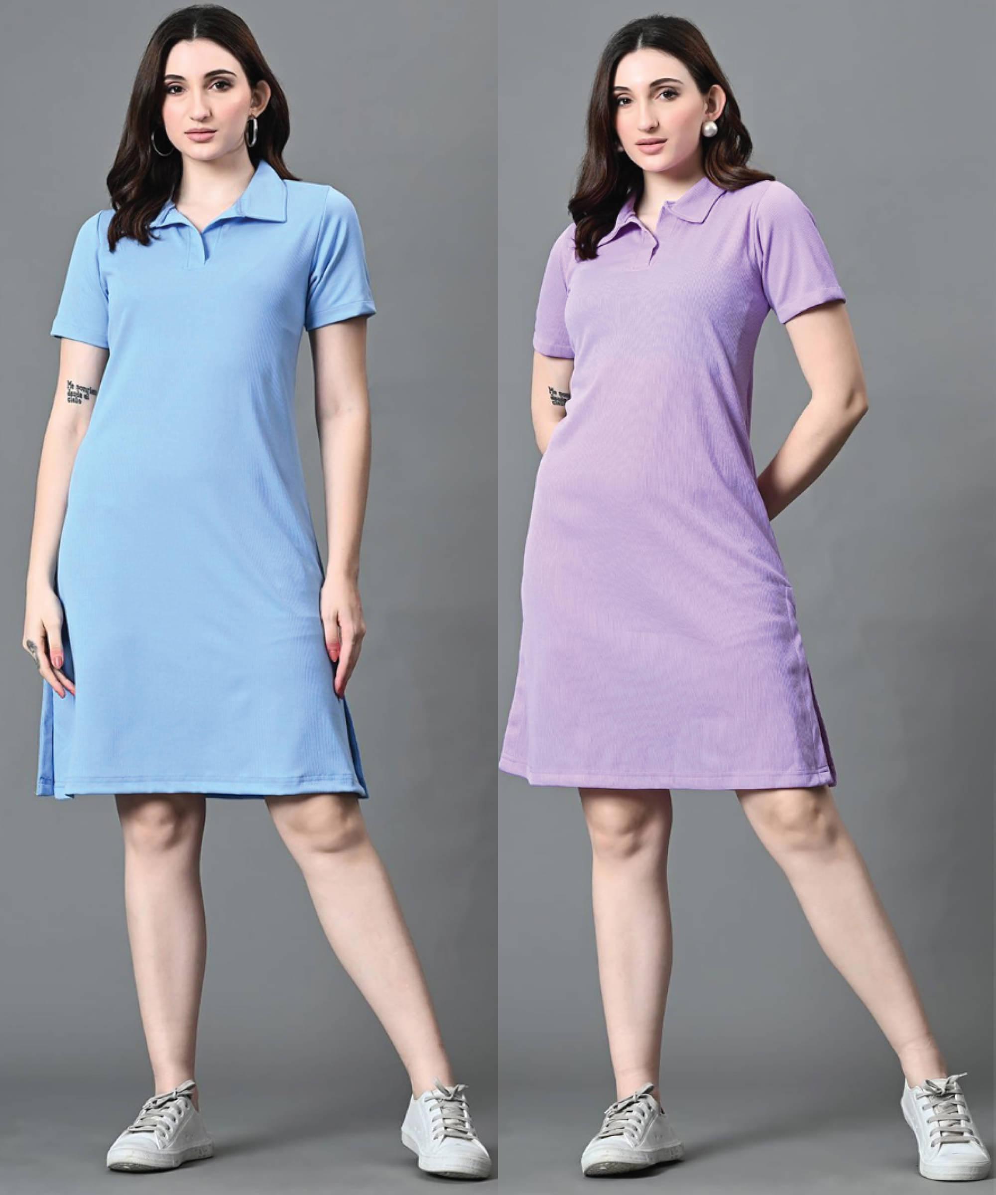 Christy World Women Lycra Solid T-shirt Dress ( Multicolor 12 ) Christy World Women Lycra Solid T-shirt Dress ( Multicolor 12 )