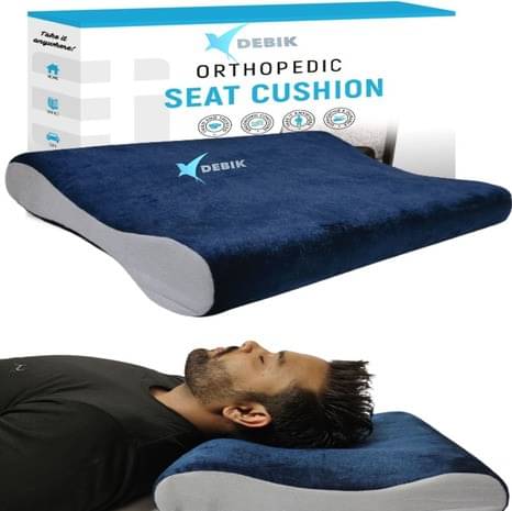 DEBIK Contoured Cervical Pillow with Memory Foam for Cervical Neck Pain Relief Neck Support (Pack of 1) DEBIK Contoured Cervical Pillow with Memory Foam for Cervical Neck Pain Relief Neck Support (Pack of 1)