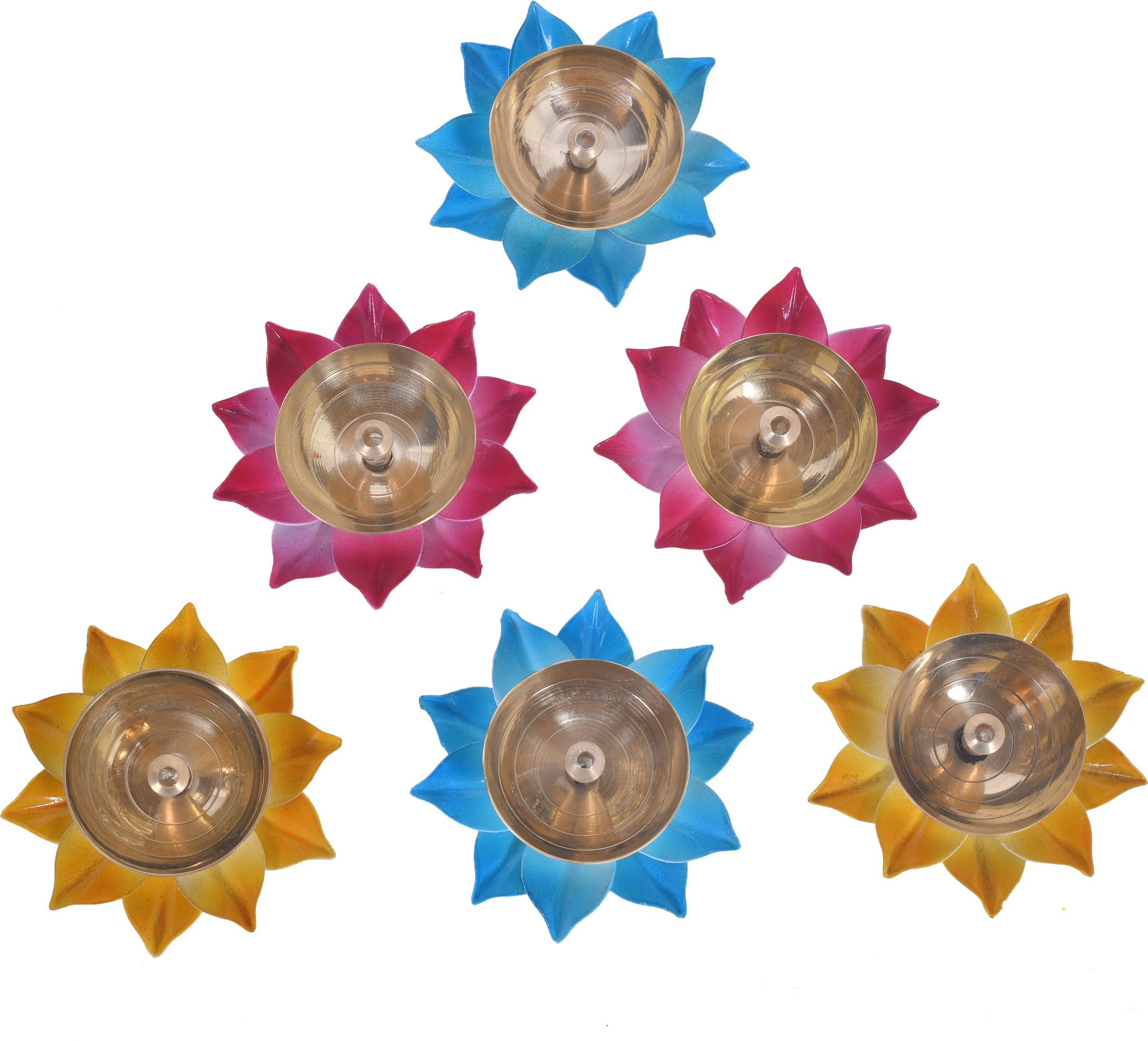     			FASHION BIZZ Brass Table Diya - Pack of 6