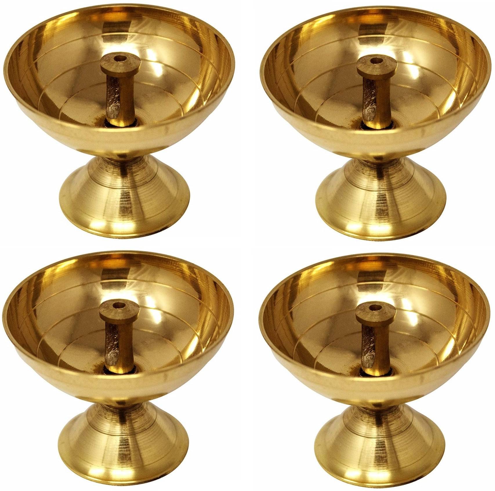     			FASHION BIZZ Brass Table Diya - Pack of 4