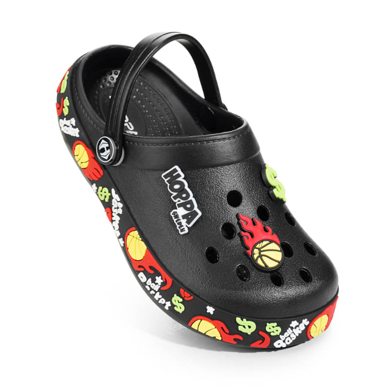     			HOPPA - Black Boy's Clogs ( 1 Pair )
