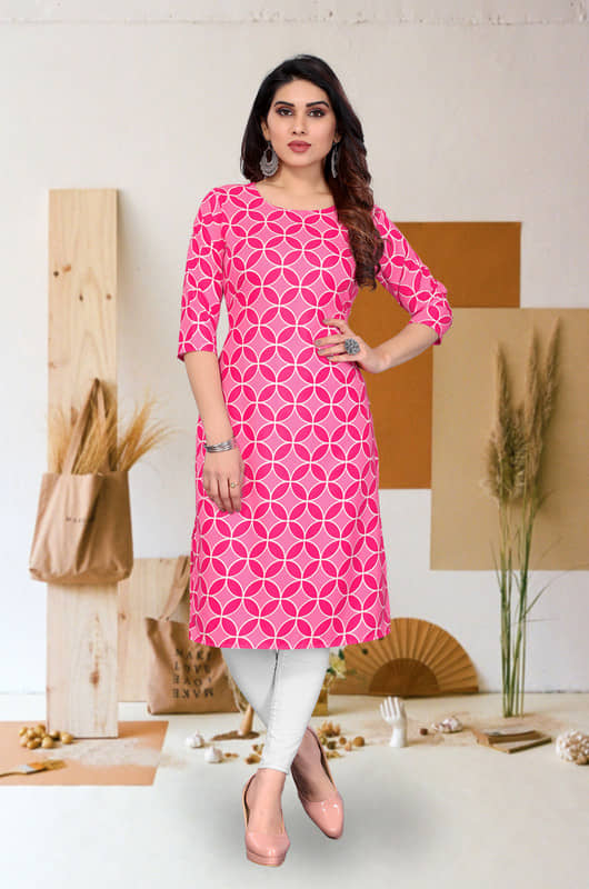 KETAKI FASHION Pack of 1 Crepe Printed Straight Women's Kurti - ( Multicolor ) - Kurtis, Tunics | Buy online on ZillyBuy
