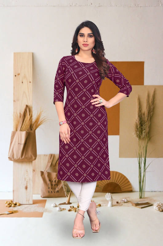     			KETAKI FASHION Pack of 1 Crepe Printed Straight Women's Kurti - ( Multicolor )