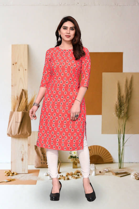KETAKI FASHION Pack of 1 Crepe Printed Straight Women's Kurti - ( Multicolor ) - Kurtis, Tunics | Buy online on ZillyBuy