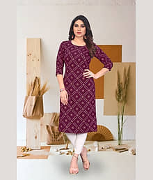 KETAKI FASHION Pack of 1 Crepe Printed Straight Women's Kurti - ( Multicolor )