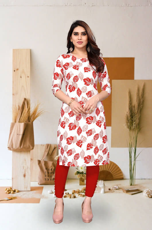 KETAKI FASHION Pack of 1 Crepe Printed Straight Women's Kurti - ( Multicolor ) - Kurtis, Tunics | Buy online on ZillyBuy