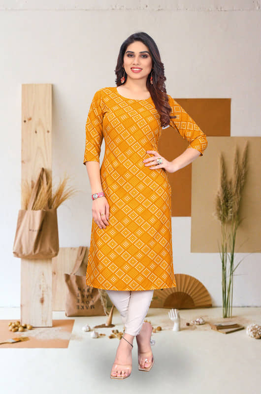 KETAKI FASHION Pack of 1 Crepe Printed Straight Women's Kurti - ( Multicolor ) - Kurtis, Tunics | Buy online on ZillyBuy