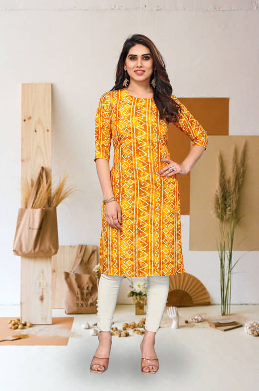 KETAKI FASHION Pack of 1 Crepe Printed Straight Women's Kurti - ( Multicolor ) - Kurtis, Tunics | Buy online on ZillyBuy