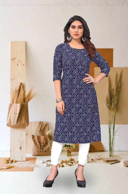 KETAKI FASHION Pack of 1 Crepe Printed Straight Women's Kurti - ( Multicolor ) - Kurtis, Tunics | Buy online on ZillyBuy