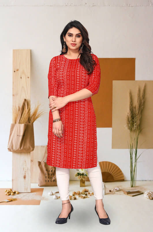 KETAKI FASHION Pack of 1 Crepe Printed Straight Women's Kurti - ( Multicolor ) - Kurtis, Tunics | Buy online on ZillyBuy