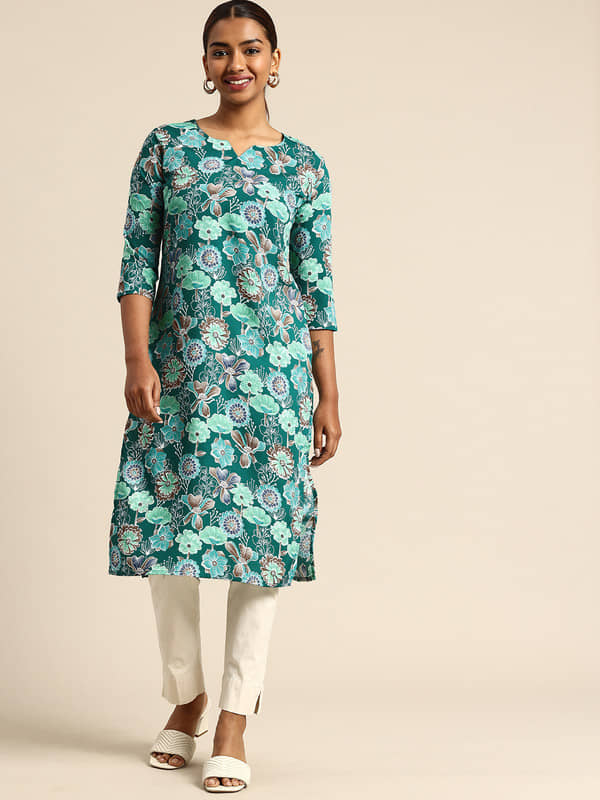 KETAKI FASHION Pack of 1 Crepe Printed Straight Women's Kurti - ( Multicolor ) - Kurtis, Tunics | Buy online on ZillyBuy