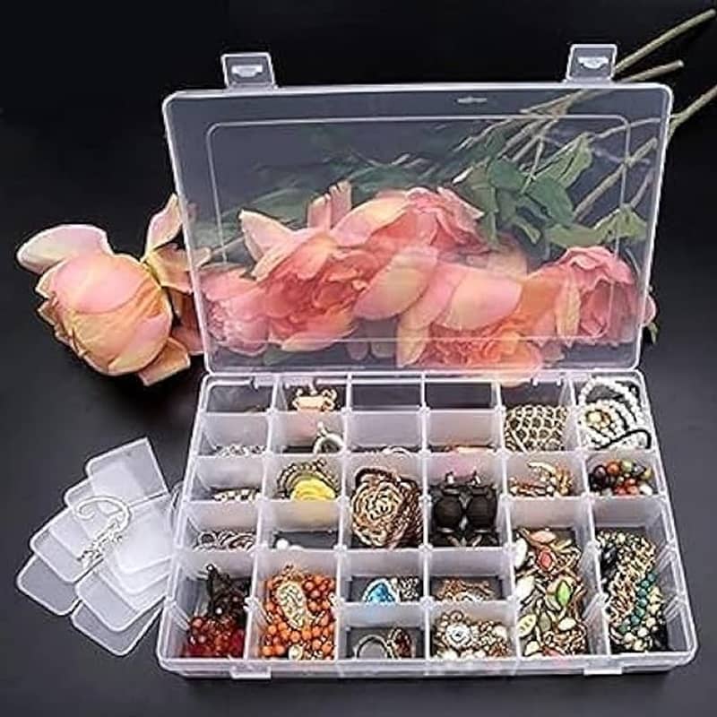 Plastic 36 Compartment Make Up/Stationery/Jewellery/Rubber Multi Purpose Storage Box Set Of 1 PICS - Jewellery Sets | Buy online on ZillyBuy