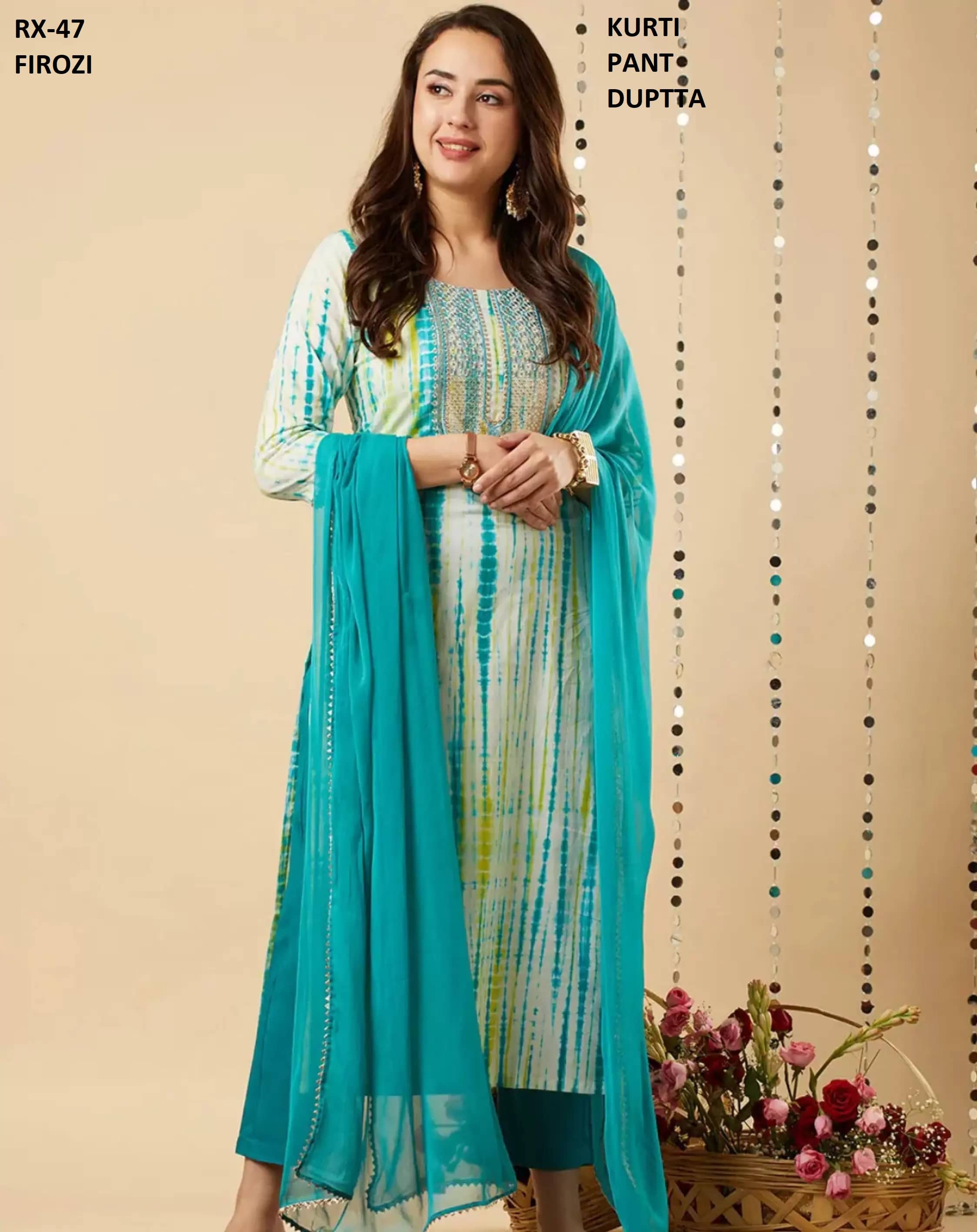 Royal Export Pack of 1 Rayon Printed Straight Women's Kurti - ( Light Blue ) - Kurtis, Tunics | Buy online on ZillyBuy