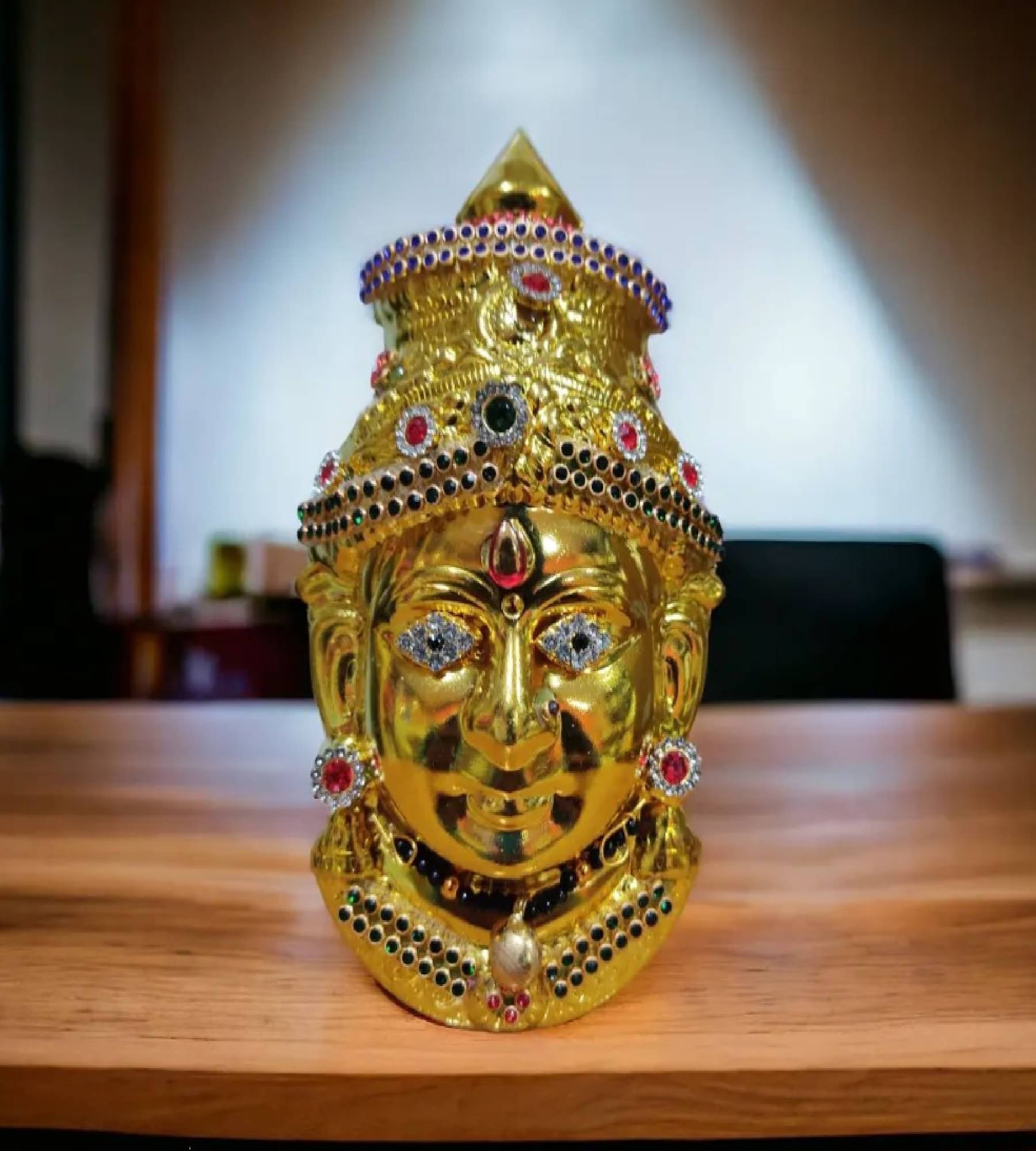     			Sigaram Pooja Decoration item 1 X Mahalakshmi Face Mukoot ( Pack of 1 )