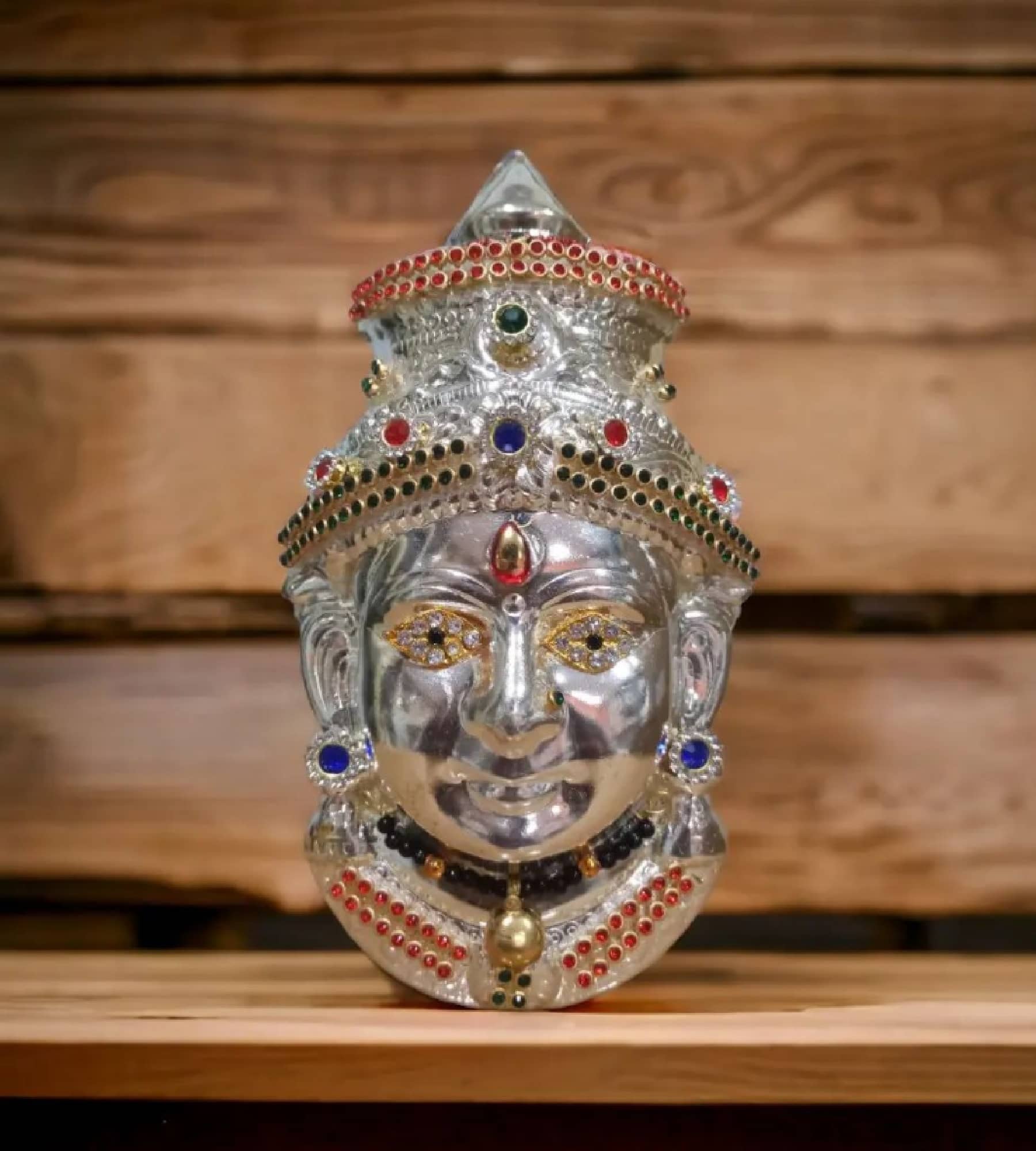 Sigaram Pooja Decoration item 1 X Mahalakshmi Face Mukoot ( Pack of 1 )
