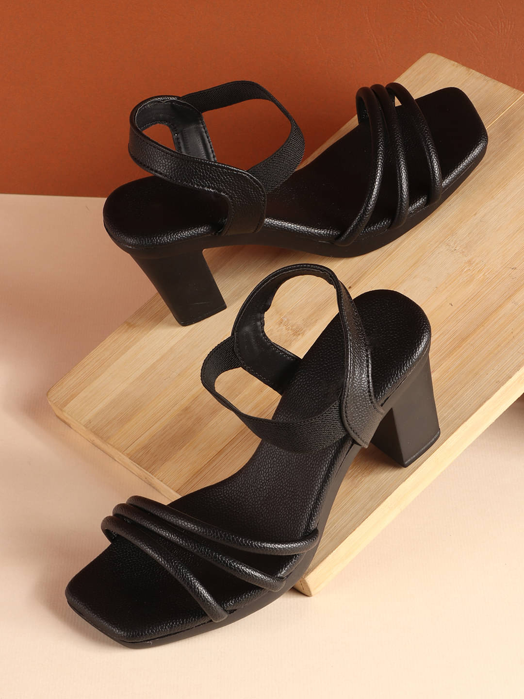     			Sneakersvilla Black Women's Sandal Heels