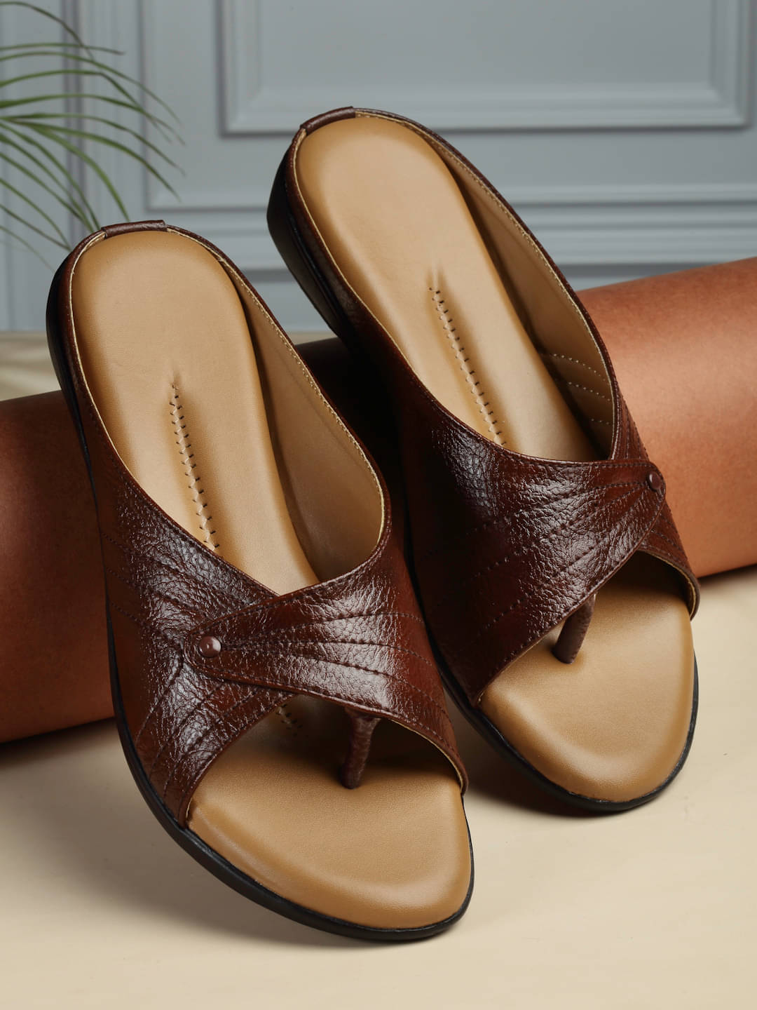    			Sneakersvilla Brown Women's Flats