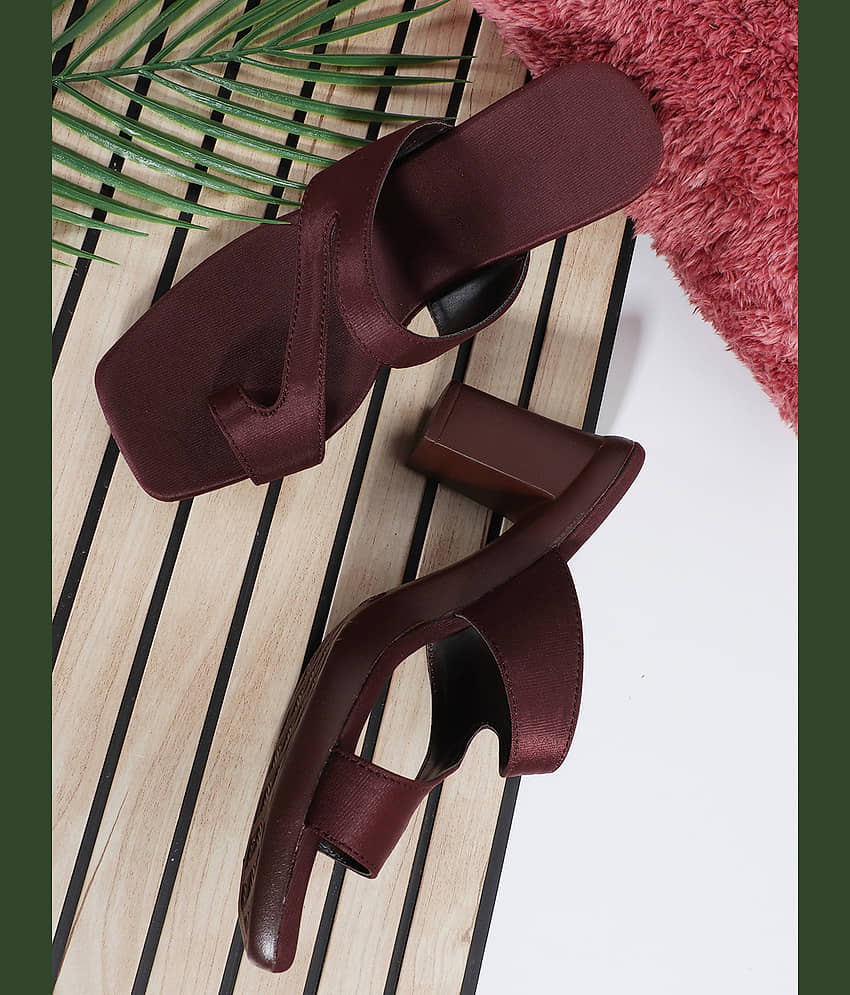 Sneakersvilla Brown Women's Sandal Heels - Heels | Buy online on ZillyBuy