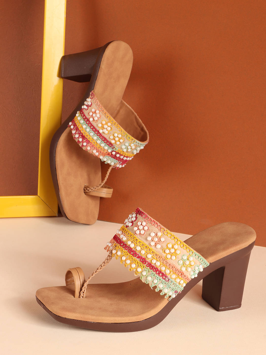 Sneakersvilla Multicolor Women's Sandal Heels Sneakersvilla Multicolor Women's Sandal Heels