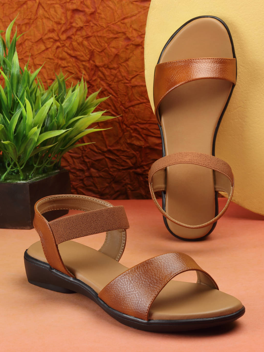     			Sneakersvilla Tan Women's Flats