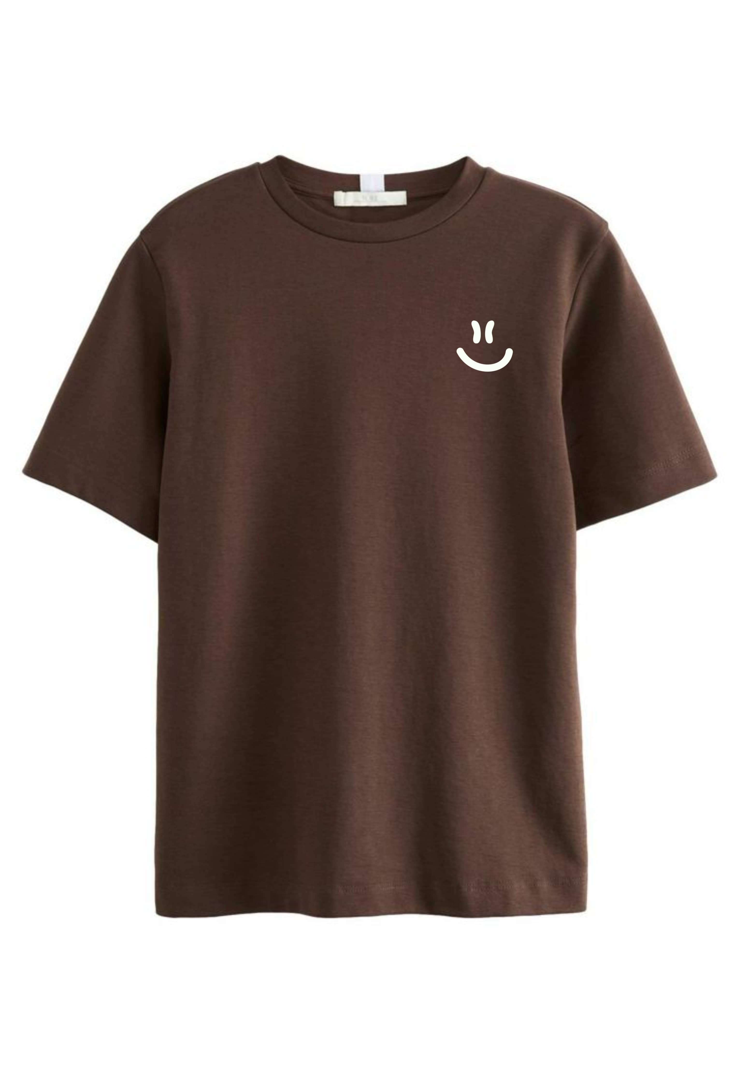 ekadravin Cotton Oversized Fit Solid Half Sleeves Men's Round T-Shirt - Brown ( Pack of 1 )