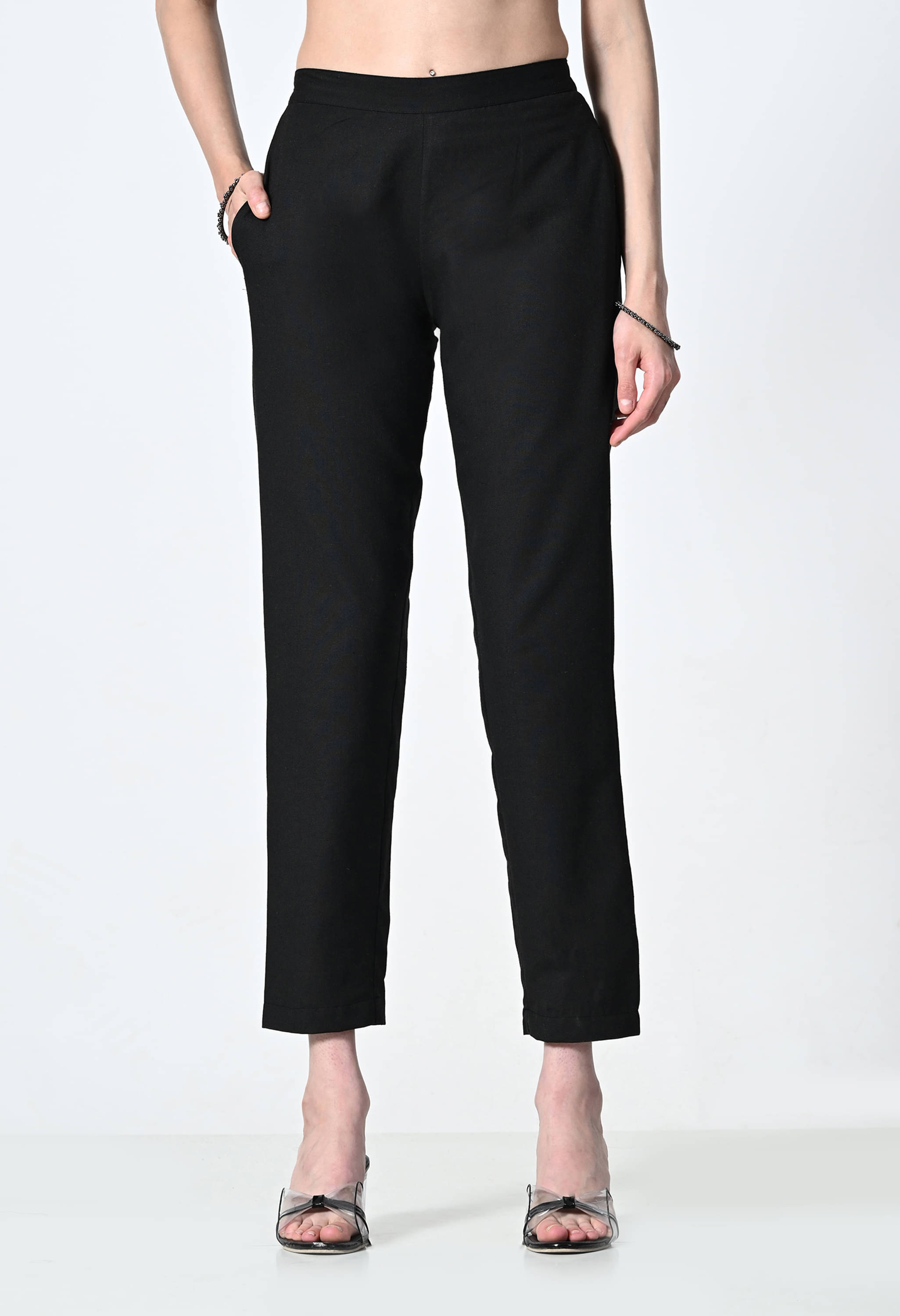     			ALL WAYS YOU Pack of 1 Cotton Blend Straight Women's Casual Pants ( Black )