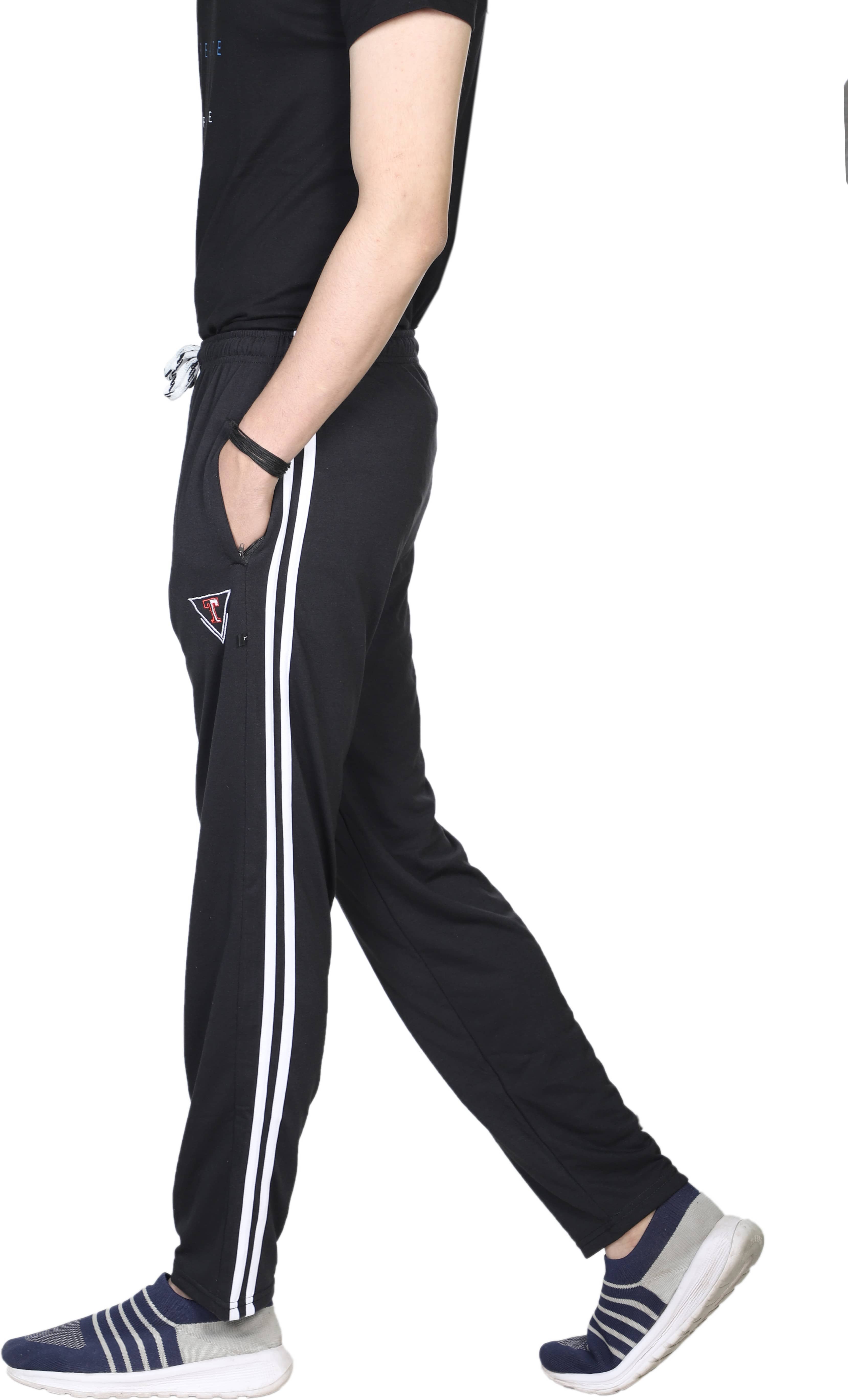 Alexender Black Cotton Blend Men's Trackpants ( Pack of 1 ) - Track Pants | Buy online on ZillyBuy