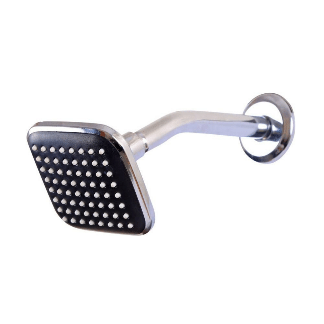     			BATHONIX 4x4" Black Galaxy Shower with 9" SS Arm Plastic (ABS) Overhead Shower