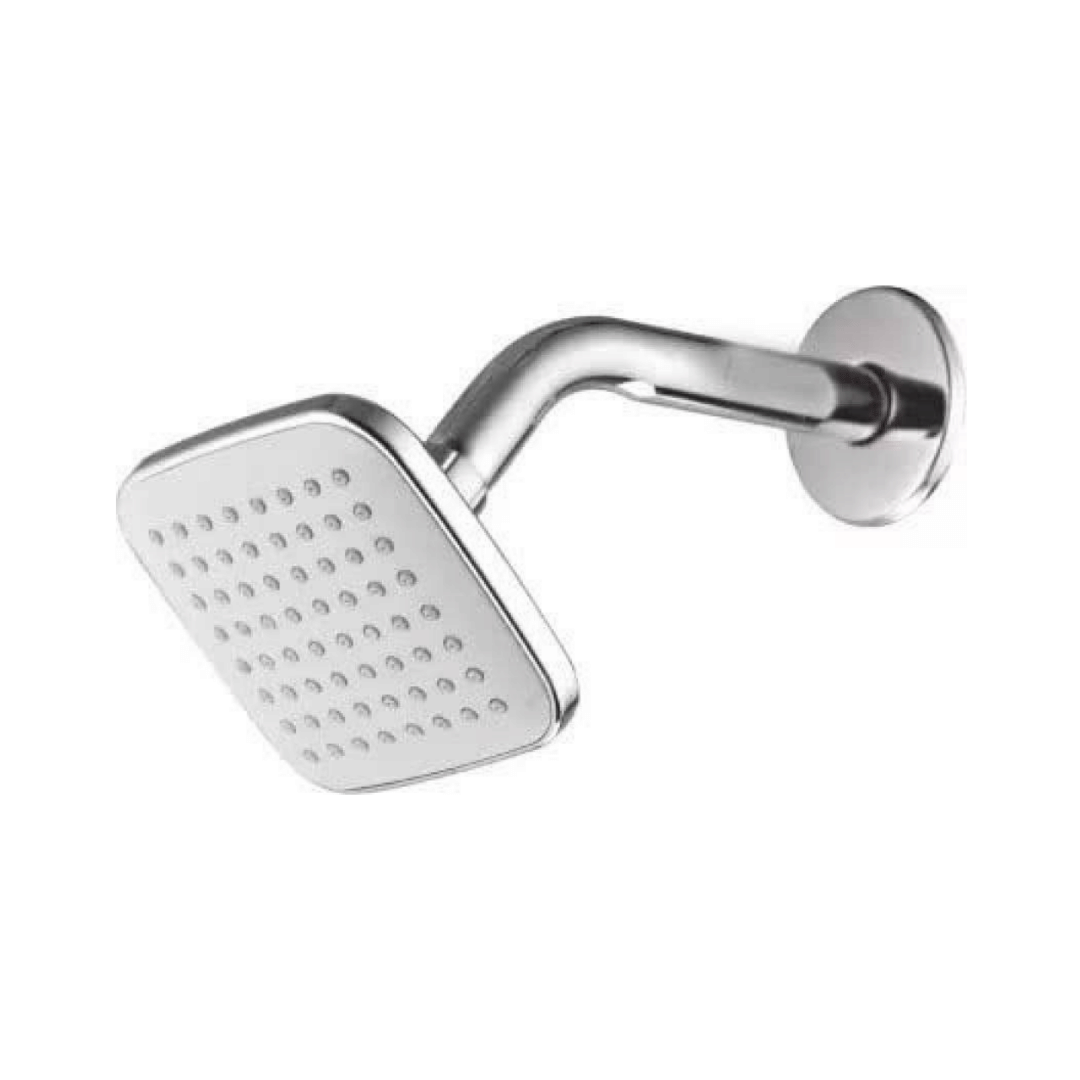 BATHONIX 4x4" Galaxy White Shower with 9" SS Arm Plastic (ABS) Overhead Shower