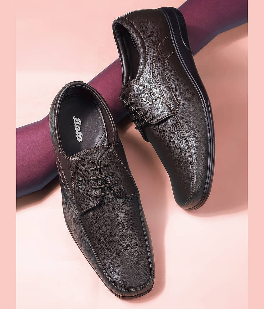 Bata Brown Men's Derby Formal Shoes - Formal Shoes | Buy online on ZillyBuy