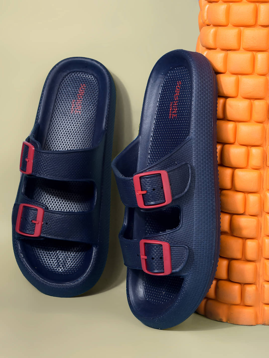 Bata Navy Men's Slide Flip Flop