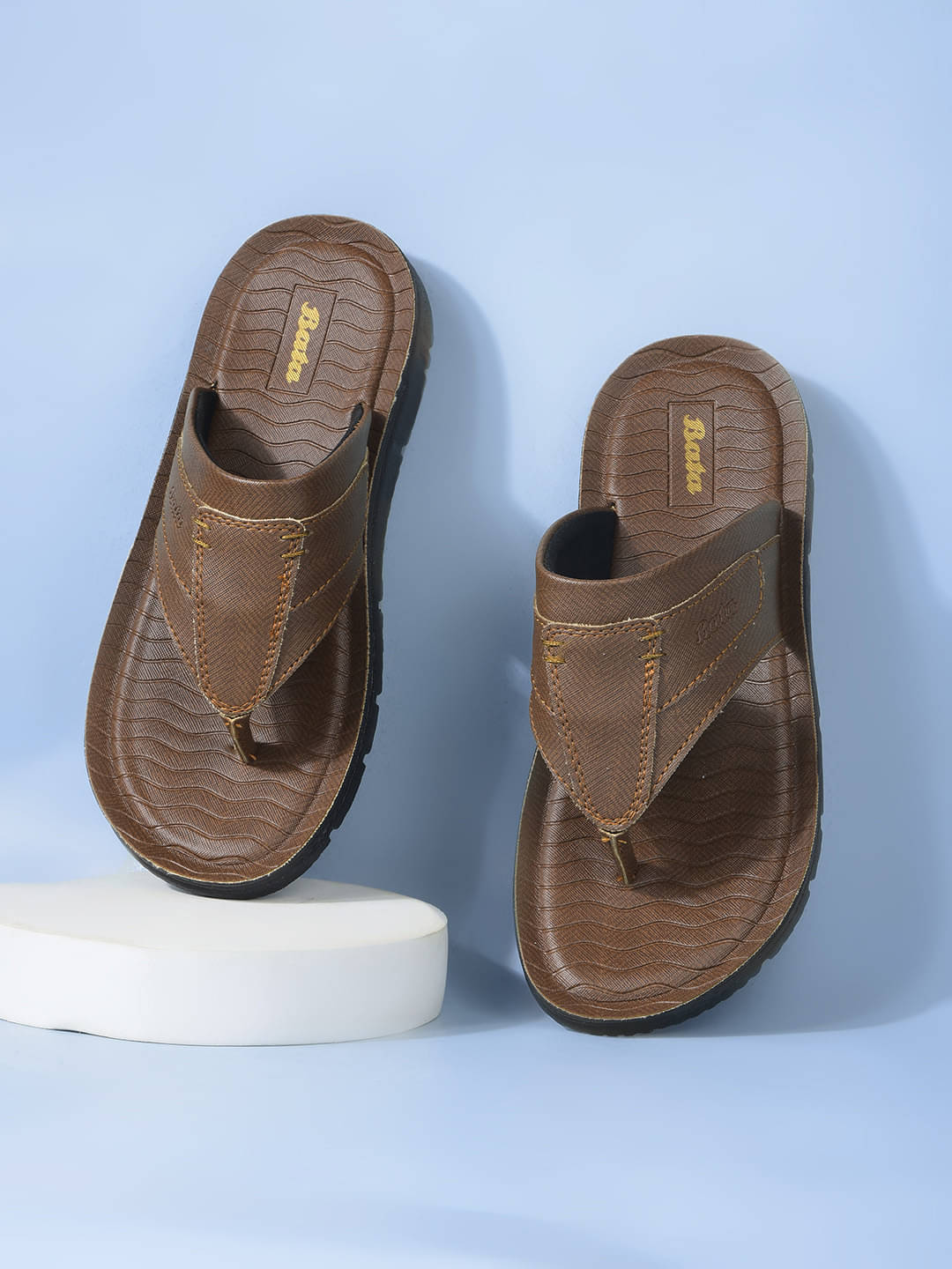     			Bata Tan Men's Thong Flip Flop